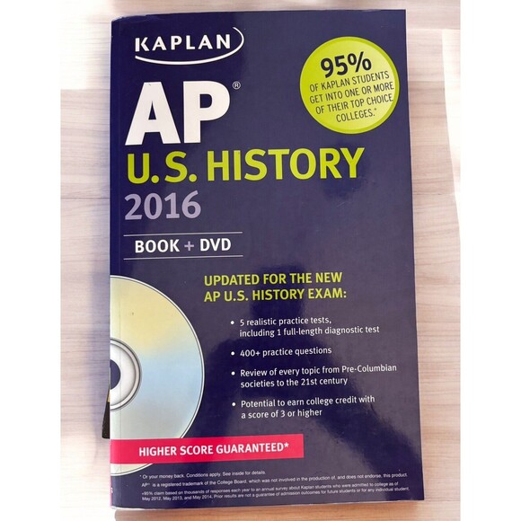 Kaplan AP  - U. S. History Book + DVD - Review | Practice & Diagnostic Tests - Picture 1 of 8